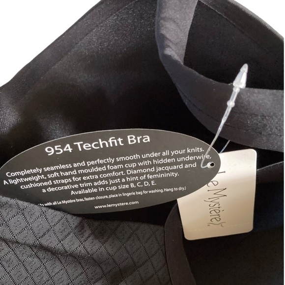 NWT Le Mystere TechFit Bra 954 Underwire Black 38B - Picture 5 of 6